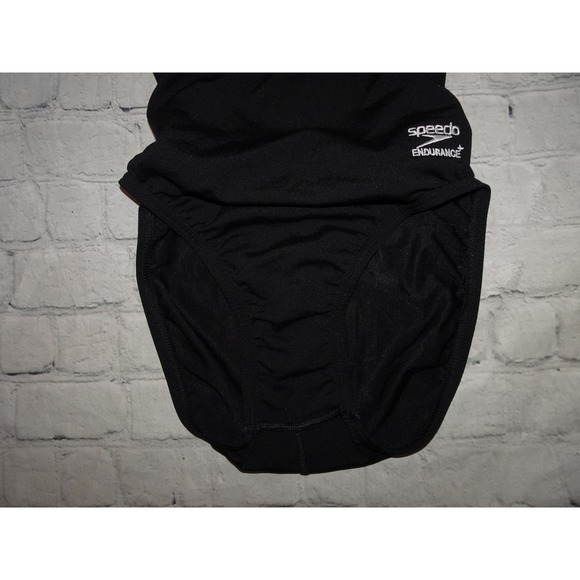 Speedo Women's Endurance+ Flyback Solid Black Swimsuit, 28 - Picture 7 of 8